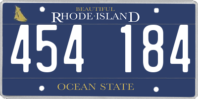 RI license plate 454184