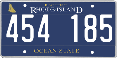 RI license plate 454185