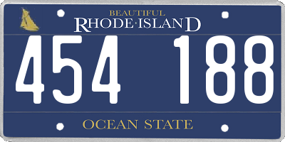 RI license plate 454188