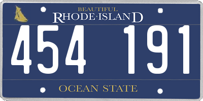 RI license plate 454191