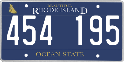 RI license plate 454195