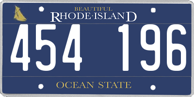 RI license plate 454196