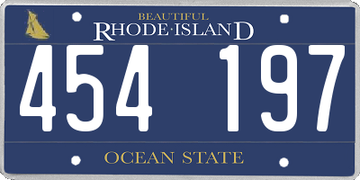 RI license plate 454197