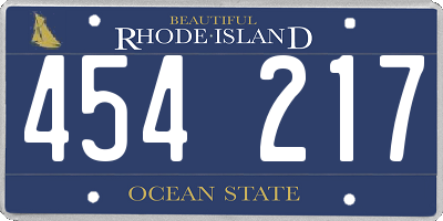 RI license plate 454217