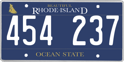 RI license plate 454237