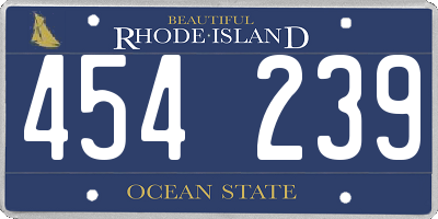RI license plate 454239