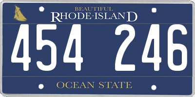 RI license plate 454246