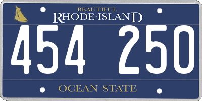 RI license plate 454250