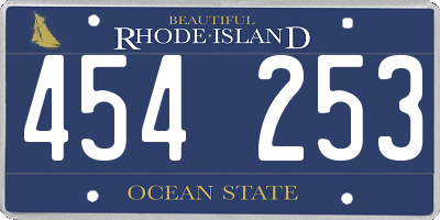 RI license plate 454253