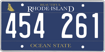RI license plate 454261