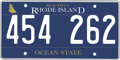 RI license plate 454262