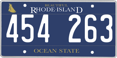 RI license plate 454263