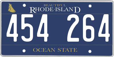 RI license plate 454264
