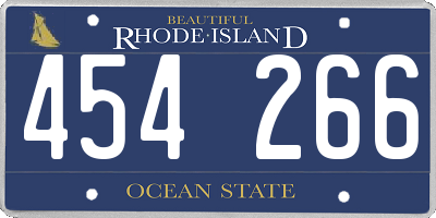 RI license plate 454266