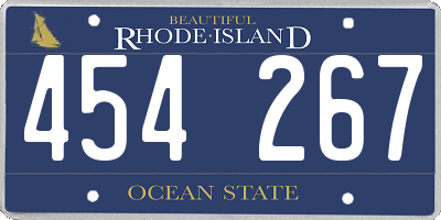 RI license plate 454267