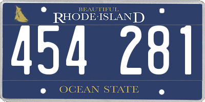 RI license plate 454281