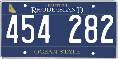 RI license plate 454282