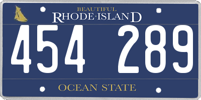 RI license plate 454289