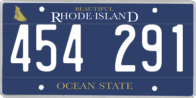 RI license plate 454291