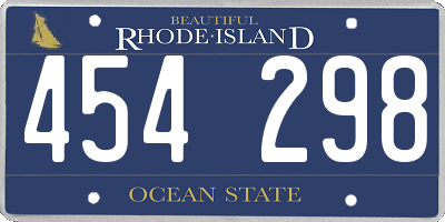 RI license plate 454298