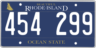 RI license plate 454299