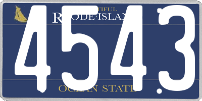 RI license plate 4543