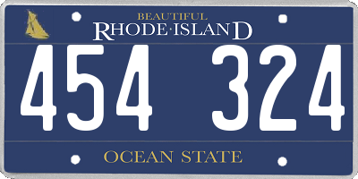RI license plate 454324