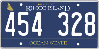 RI license plate 454328
