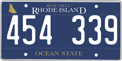 RI license plate 454339