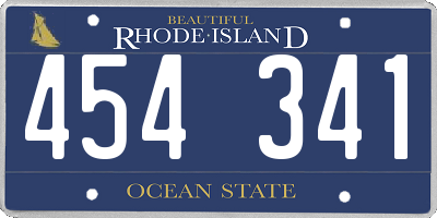 RI license plate 454341