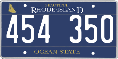 RI license plate 454350