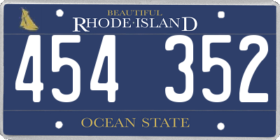 RI license plate 454352