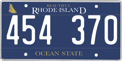RI license plate 454370