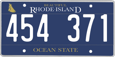 RI license plate 454371