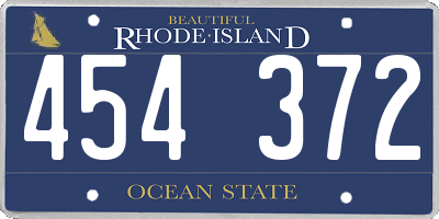 RI license plate 454372