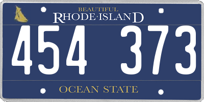 RI license plate 454373