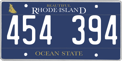 RI license plate 454394