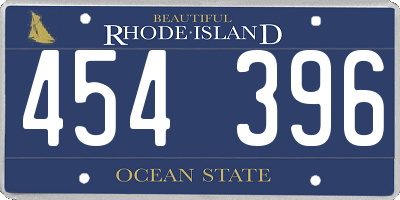 RI license plate 454396