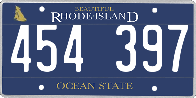 RI license plate 454397