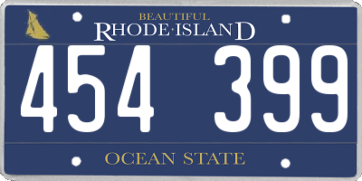 RI license plate 454399