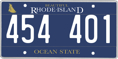 RI license plate 454401
