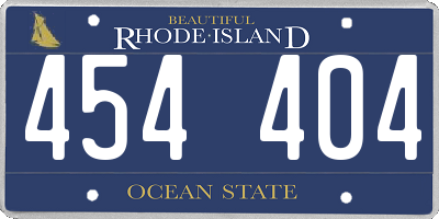 RI license plate 454404