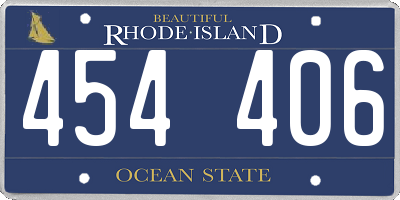 RI license plate 454406