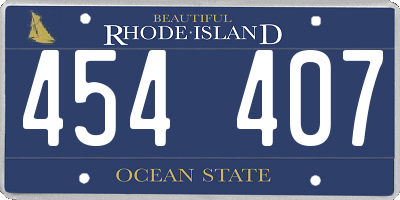 RI license plate 454407