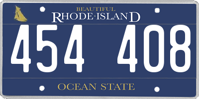 RI license plate 454408