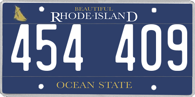 RI license plate 454409