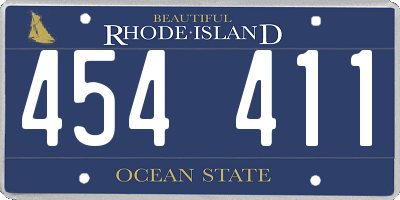 RI license plate 454411