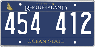 RI license plate 454412
