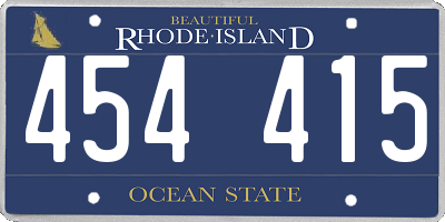 RI license plate 454415