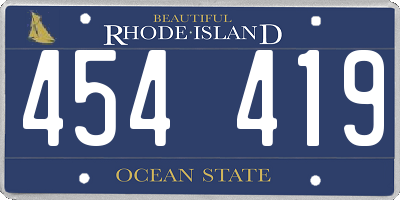 RI license plate 454419